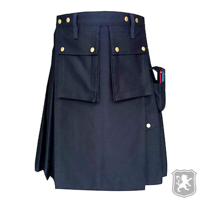black police utility kilt, utility kilt, utility kilt for sale, kilts buy online, police kilt, kilts online,