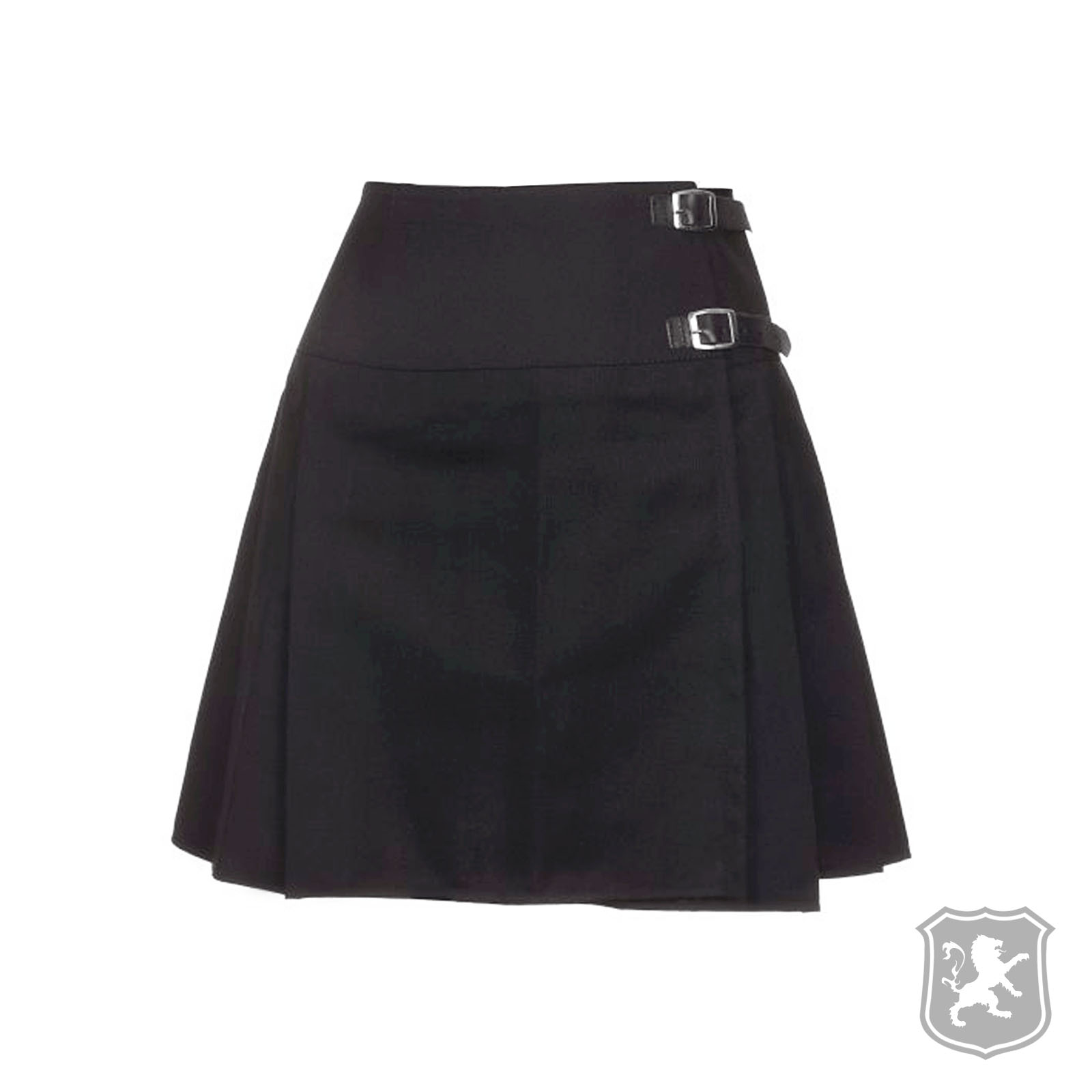 Plain Black Short Tartan Kilt for Sale 