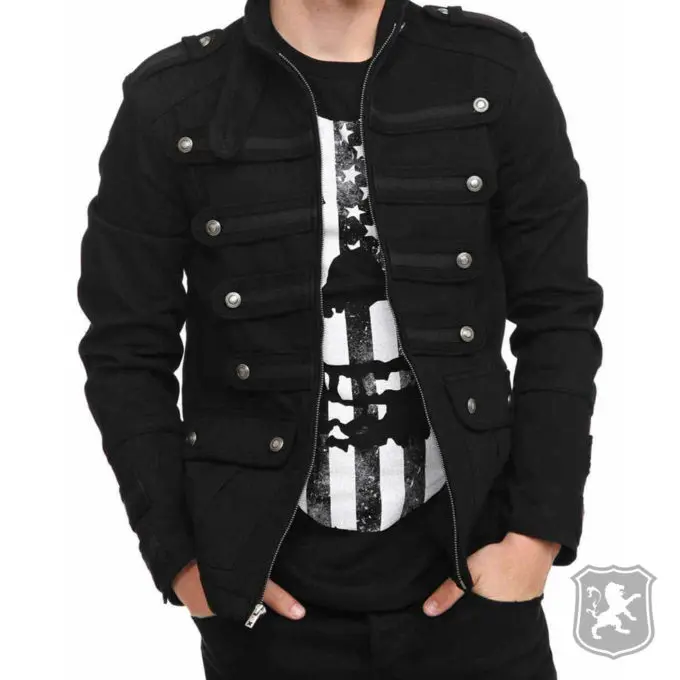 Black Guard Military Jacket, gothic jackets, goth, gothic, goth jacket, goth jackets, goth jackets buy online, shop gothic jackets, shop goth, shop goth jackets, goth jackets for sale, goth sale, goth jackets online,