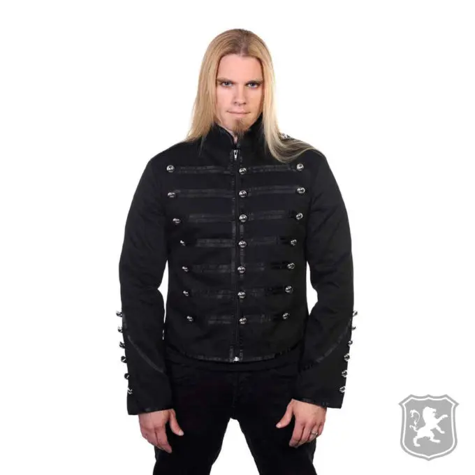 Black Military Drummer Parade Jacket, gothic jackets, goth, gothic, goth jacket, goth jackets, goth jackets buy online, shop gothic jackets, shop goth, shop goth jackets, goth jackets for sale, goth sale, goth jackets online,