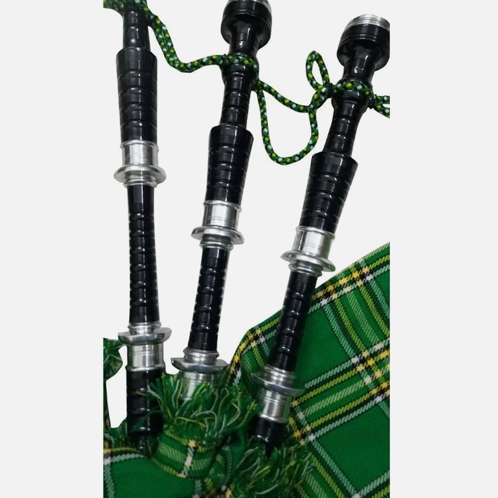 Rosewood Irish National Tartan Bagpipe - Image 2