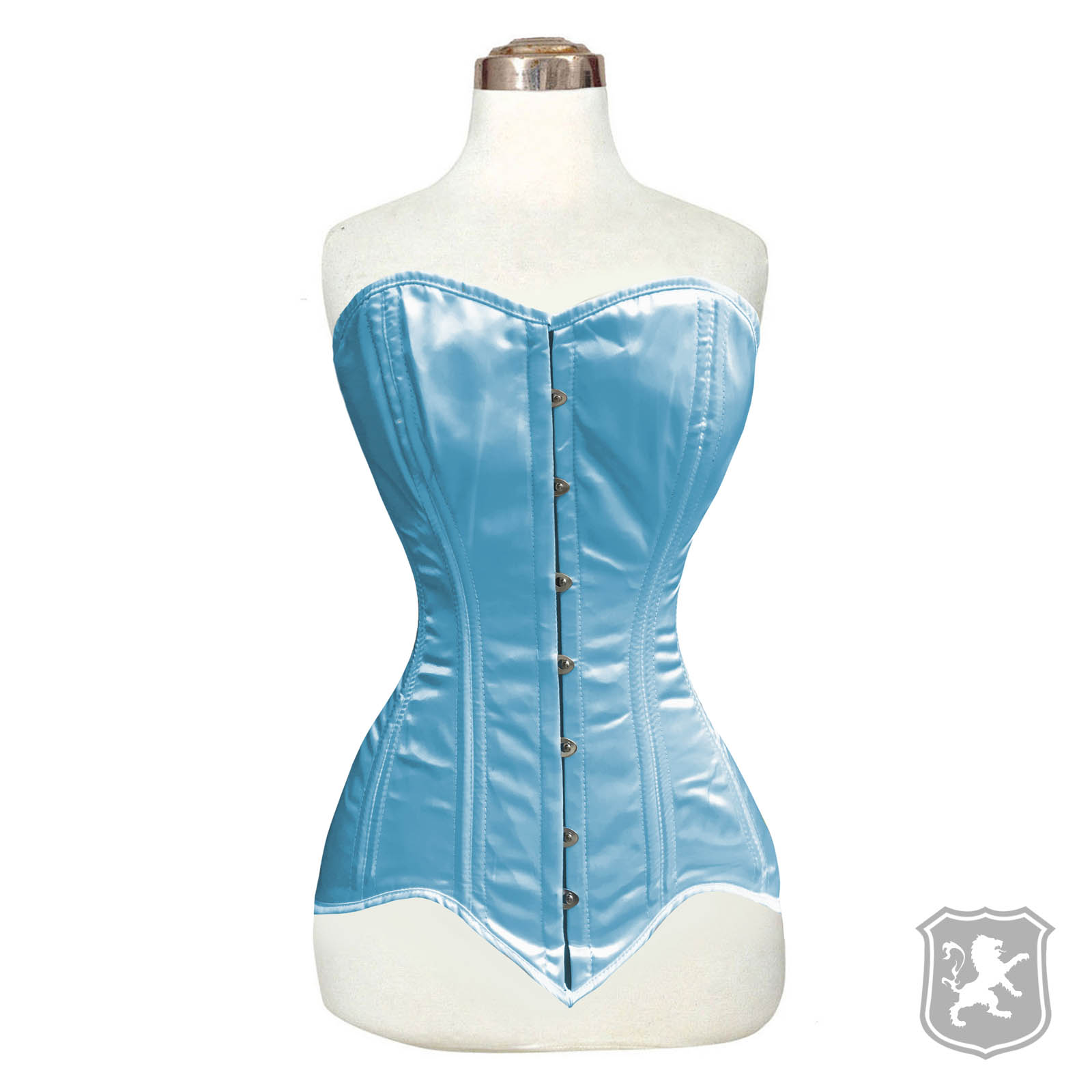 Very wide hips double row steel boned underbust corset from satin. Rea –  Corsettery Authentic Corsets USA