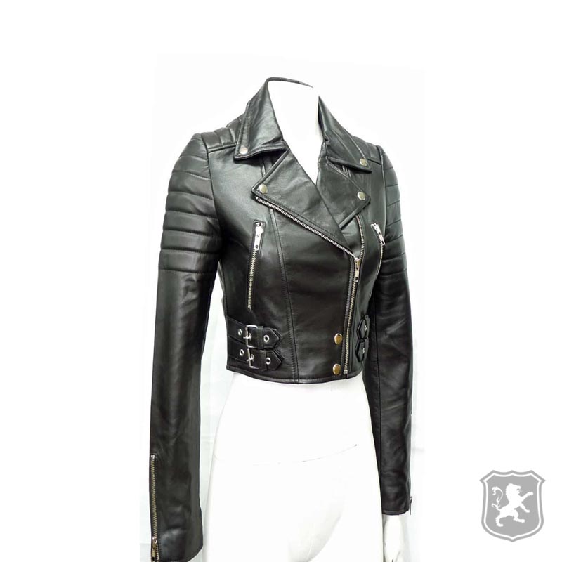 Kilt and Jacks Hooded Leather Jacket for Women