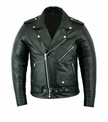 Brando Style Black Leather Jacket